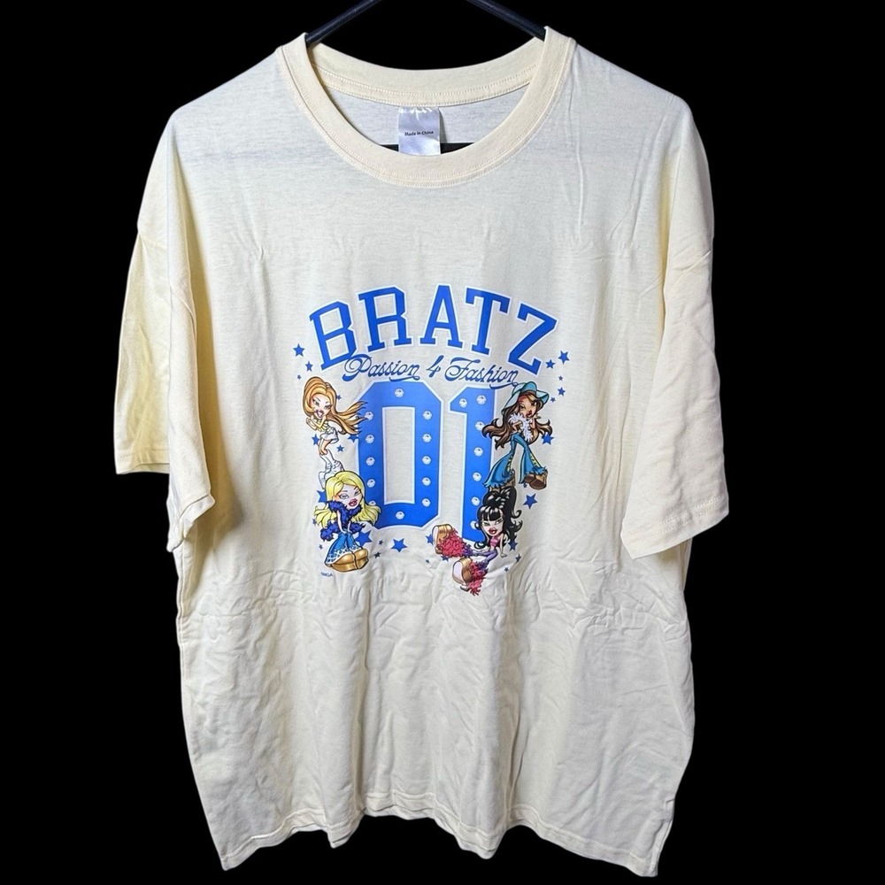 Bratz Y2K Stylin' Sasha Graphic T-Shirt Yellow Shirt Only - See‎ Measurement